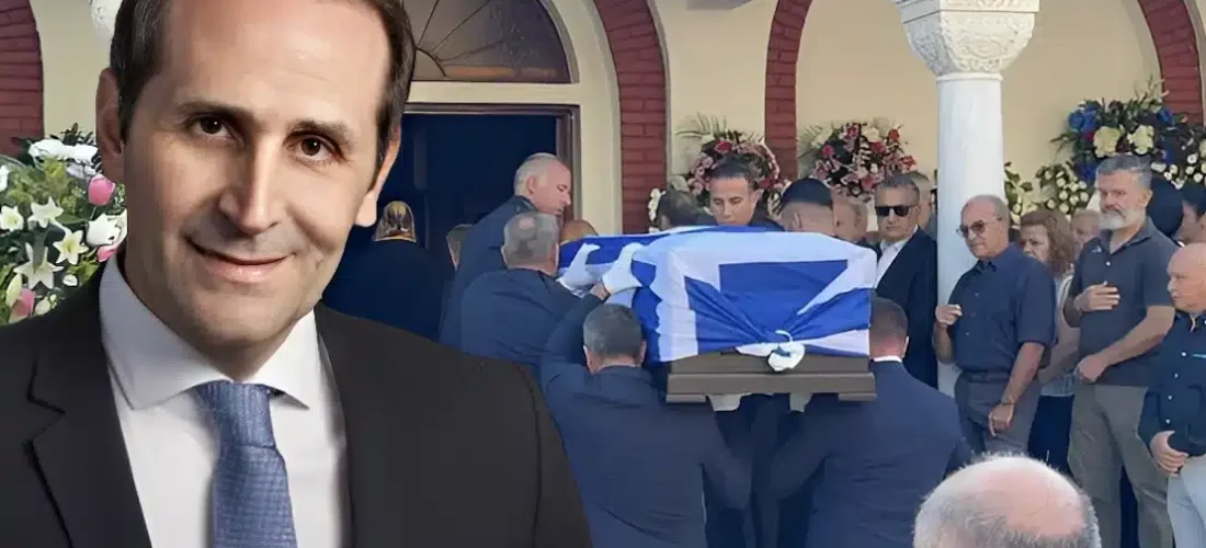 Θρήνος για τον Απόστολο Βεσυρόπουλο: Πλήθος κόσμου στην κηδεία του – Τυλιγμένο με την ελληνική σημαία το φέρετρό του 