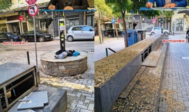 Σέρρες: Ο δρόμος μπροστά από τον φάρο του πνεύματος της πόλης των Σερρών λάμπει από την απουσία φροντίδας. (ΦΩΤΟΡΕΠΟΡΤΑΖ)